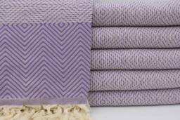 Turkish Blanket, Turkish Cotton Throw, Bed Cover, 75x91, Sofa Cover, Purple Throw, Large Blanket, Peshtemal Cover, Turkish Towel, B3-Dreamb