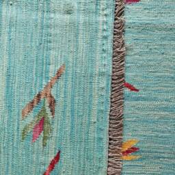 Minimalist Kilim Rug, Handmade Artisan Afghan Moroccan Persian Swedish Scandinavian Multicolour Flatweave Natural Wool Rug 186x123 cm - thumbnail 3