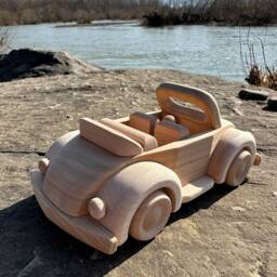 Wooden Baby Toys Garbus Cabriolet Car Toy For Montessori - thumbnail 4
