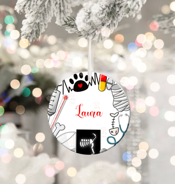 Vet Christmas Bauble, Gift, Ornament, Decoration, Vet Nurse Vet, Animal Practice