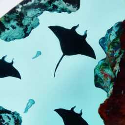 Manta Ray Ocean Resin Lamp, Underwater Epoxy Light, Nature Lamp For Bedroom, Gift Lovers, Valentine Idea, 2026 New Year - thumbnail 3