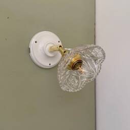 Vintage Wall Light With Cut Glass Shade - Tableware Collection - thumbnail 3