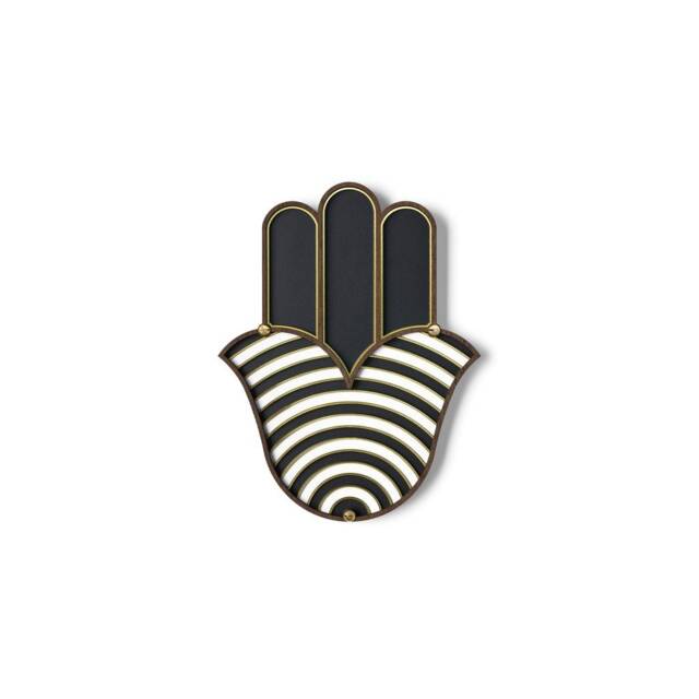 Fatima Hand Wall Hanging, Lucky Charm, Hamsa Decor, Modern Kabbalah Hanging, Wood Art, Free Shipping - image 1