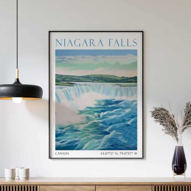 Niagara Falls Travel Print, Poster, Canada Art, Poster - image 1