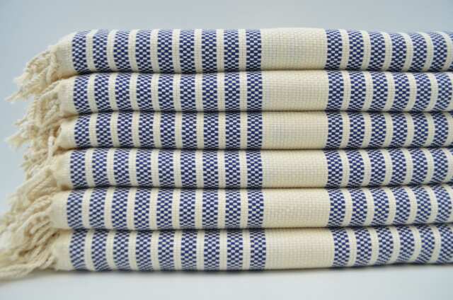 "Navy Blue Towel, Turkish Towel, 40""x70" - image 1