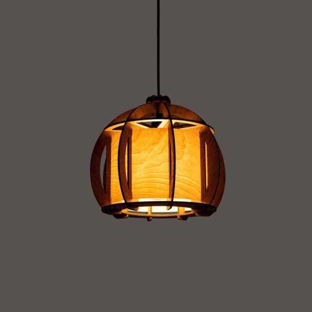 Wood Pendant Light, Mid Century Modern, Veneer Lighting, Handmade Unique Design, Rod Chandelier, Project Modern Dining Lamp - image 1