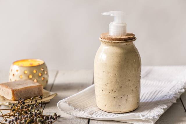 Ceramic White Soap Dispenser, White Pottery Home Decor, Pottery Dish, Gift For Her, Housewarming Gift, Us Ddp - image 1