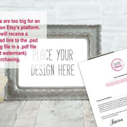 "Frame Mockup - Shabby Chic Styled Stock Photo Small Blackboard Ratio 18cm X 13cm Or 7"" 5" - thumbnail 2