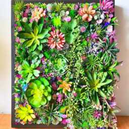 Faux Succulent 3D Wall Art Vibrant Wood Framed Botanical Decor For Home Or Business - thumbnail 3