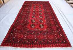 3x7 Ft Akhcha Handmade Brand Area Rug, Afghan High Pile Turkmen Bokhara Rug, Living Room Rug Tribal Rug Bedroom Office - thumbnail 1