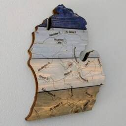 Michigan Mitten Vintage Style Wall Art - thumbnail 2