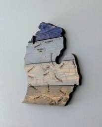 Michigan Mitten Vintage Style Wall Art