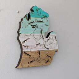 Michigan Mitten Vintage Style Wall Art - thumbnail 3