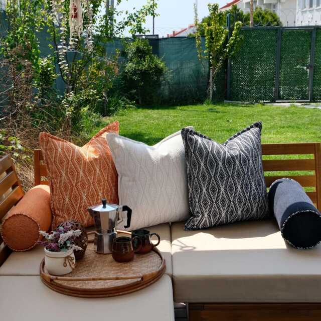 Patterned Outdoor Pillow Cover Water Repellent Patio Decor - image 1
