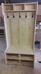 3Ft Wide Coat Rack, Boot Room, Hallway Bench, Monks Bench, Shoe Storage, Any Size Made. Delivery Cost Shown On The 2nd Photo - thumbnail 1