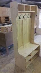 3Ft Wide Coat Rack, Boot Room, Hallway Bench, Monks Bench, Shoe Storage, Any Size Made. Delivery Cost Shown On The 2nd Photo - thumbnail 4