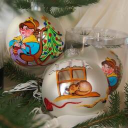Collection 2021, Christmas Decoration, Ball, Baublehand Painted Ornament, Ornaments, Tree Decoration - thumbnail 2
