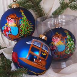 Collection 2021, Christmas Decoration, Ball, Baublehand Painted Ornament, Ornaments, Tree Decoration - thumbnail 3