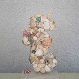 Seacorn Sculpture Made Of Seashells - thumbnail 2