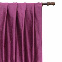 Boysenberry Purple Art Silk Curtain Panels, Faux Curtains - Rod Pocket, Grommet, Box Pleat, Three Pinch Pleat, Tab Top & Plain Ring Top - thumbnail 1