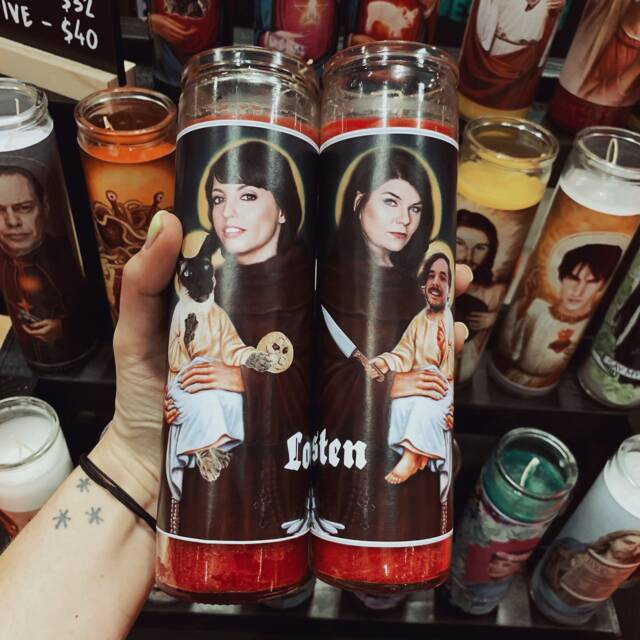 My Favorite Murder Funny Prayer Candle, Karen Kilgariff Georgia Hardstark Religious Murderino Mfm Candle - image 1