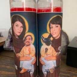 My Favorite Murder Funny Prayer Candle, Karen Kilgariff Georgia Hardstark Religious Murderino Mfm Candle - thumbnail 3