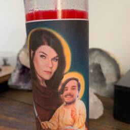 My Favorite Murder Funny Prayer Candle, Karen Kilgariff Georgia Hardstark Religious Murderino Mfm Candle - thumbnail 4