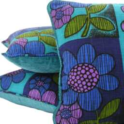Unique Vintage Fabric Cushion Cover in Vibrant Colours - thumbnail 4