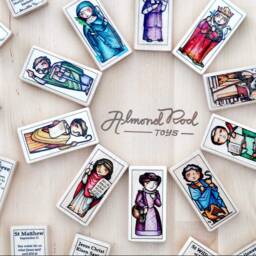 Jesus, Blessed Sacrament Wood Toy Block With Gift Bag // 300+ Catholic Saints To Choose From Toys By Almondrod - thumbnail 3