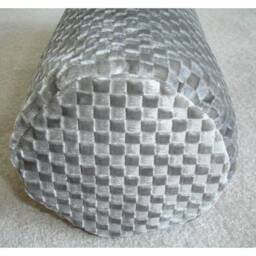 "Grey Velvet Cylinder Bolster Pillow Cover 6x16 Round End Textured Gray Cushion Sham Case 16""x6" - thumbnail 3