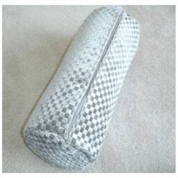 "Grey Velvet Cylinder Bolster Pillow Cover 6x16 Round End Textured Gray Cushion Sham Case 16""x6" - thumbnail 4