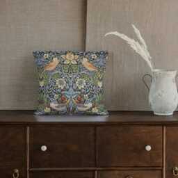 Custom William Morris Strawberry Thief Tapestry Cushions Pillows Scatters 7 Colourways - thumbnail 3