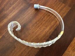 Leaves , Spare Parts For Venini, Mazzega, Toso, Artemide Chandeliers, With Broken Pieces, Transparent & Gold - thumbnail 3