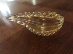 Leaves , Spare Parts For Venini, Mazzega, Toso, Artemide Chandeliers, With Broken Pieces, Transparent & Gold - thumbnail 1