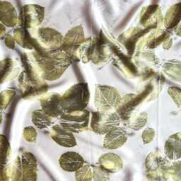 Plant-Dyed Mulberry Silk Pillowcase - Botanical Print, Hypoallergenic - Discounted - thumbnail 4