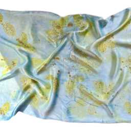 Plant-Dyed Mulberry Silk Pillowcase - Botanical Print, Hypoallergenic - Discounted - thumbnail 2