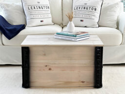 Coffee Table Chest Wooden Box Vintage Shabby Chic - thumbnail 1