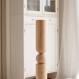 Handmade Turned Wood Table Leg Unfinished Ash, Oak Or Birch - H900mm - thumbnail 3