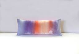 "Velvet Sunset Lumbar Long Hand Painted Velvet Pillow Cover, 30"" X 12"