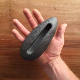 Silver Pebble Business Card Holder - Wooden - thumbnail 2