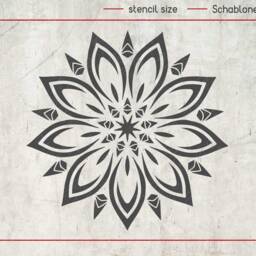 Large Flower Mandala Stencil Reusable Diy Wall Art - thumbnail 2