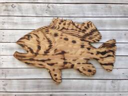 Grouper Fish Wall Art Large Wood. Gift For Men - thumbnail 1