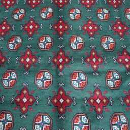5'6x8'4 Green Akhcha New Handmade Rug, Afghan High Pile Turkmen Bokhara Area Rug, Living Room Tribal Rug Bedroom Office Rug - thumbnail 3