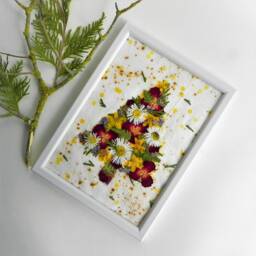 Christmas Tree From Pressed Flower Art, Frame Wall Decor - thumbnail 2