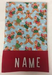 Christmas Gingerbread Pillowcase Personalized/Embroidered/Handmade/standard Size - thumbnail 1