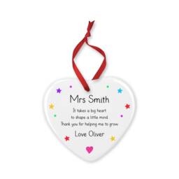 Personalised Teacher Christmas Bauble, Custom End Of Term Gift, Decoration, Teaching Assistant, Thank You Ornament - thumbnail 3