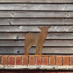 Rusty Metal Goat Garden Art, 11Th Steel Anniversary Gift