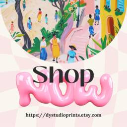 Matisse Inspired Colorful Art Print, Coastal Town View - thumbnail 2