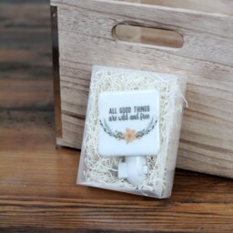 All Good Things Are Wild & Free Fused Glass Nightlight - & The One Boho Baby Nursery Decor - thumbnail 3