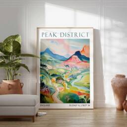 Peak District Travel Print, Poster, Landscape England Wall Art, English Decor, Gift - thumbnail 3